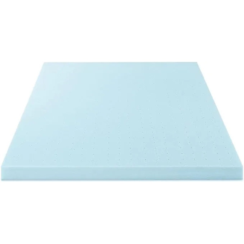 4″ Gel Memory Foam Mattress Topper Short Queen – Blue