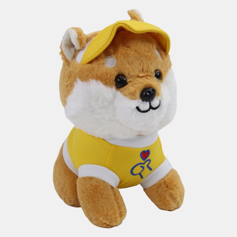 Corgi Plush Toy  22cm – Yellow Outfit