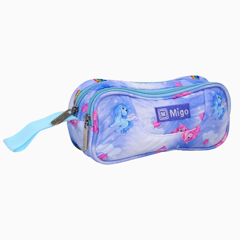 Fabric Unicorn Pencil Case – Light Blue