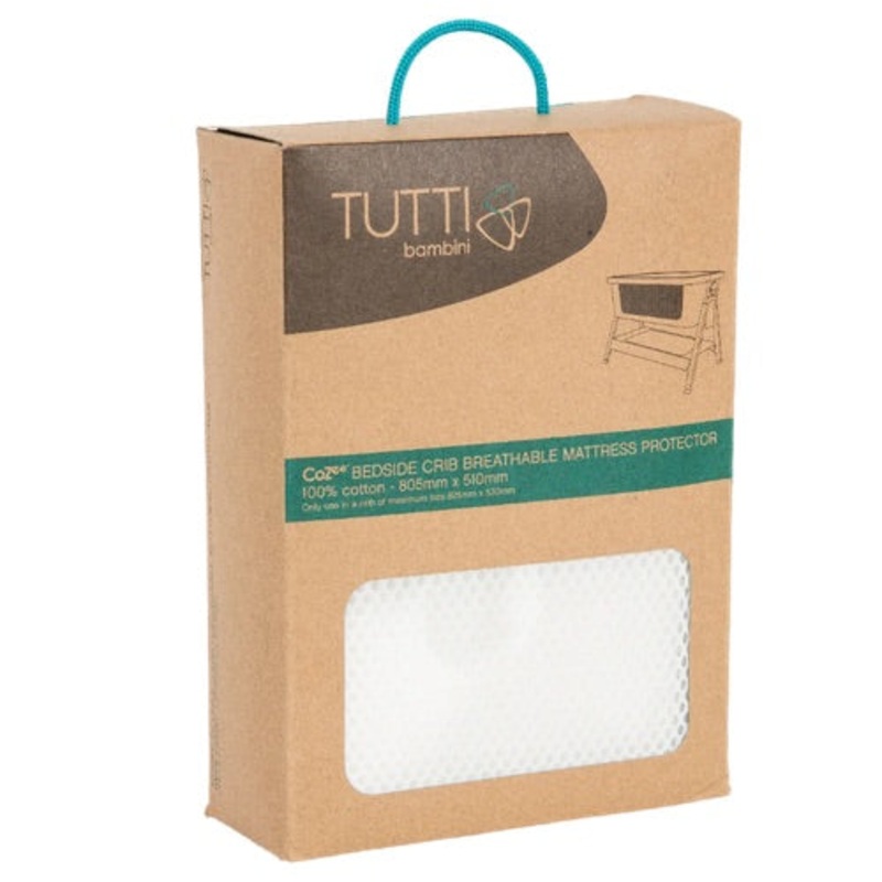Tutti Bambini CoZee Breathable Mattress Protector – White