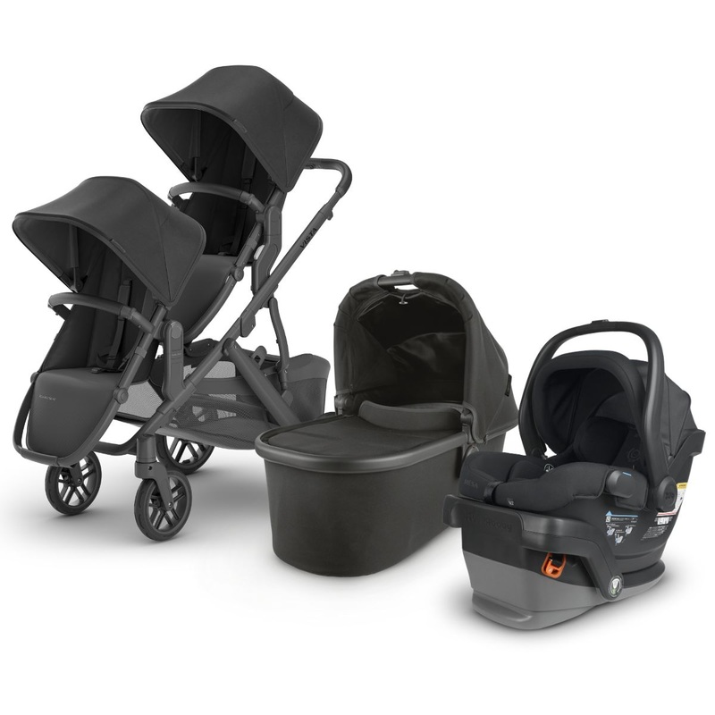 UPPAbaby VISTA V2 Double Stroller + MESA V2 Travel System Bundle with Rumble Seat V2+ – Jake