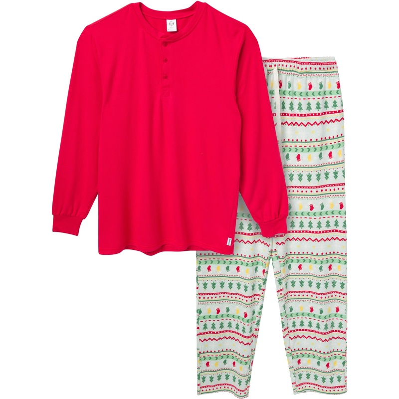 2-Piece Men’s Oh What Fun Fair Isle Hacci Pajama Set
