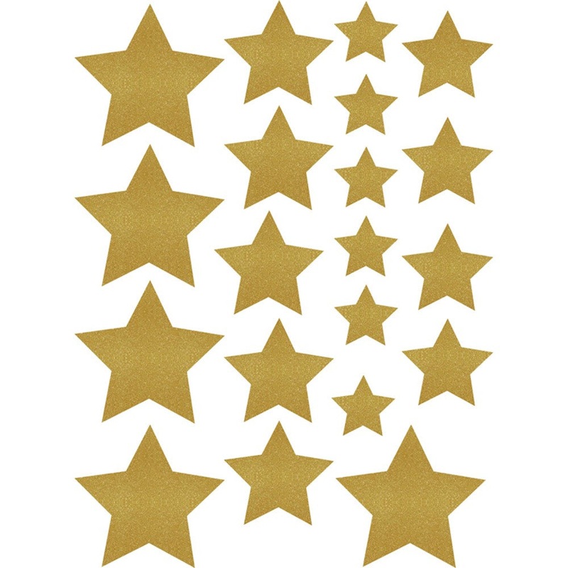Gold Shimmer Stars Accents – Assorted Sizes