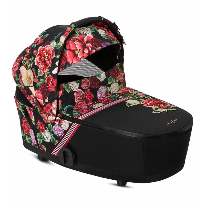 Mios Lux Carry Cot Spring Blossom Dark