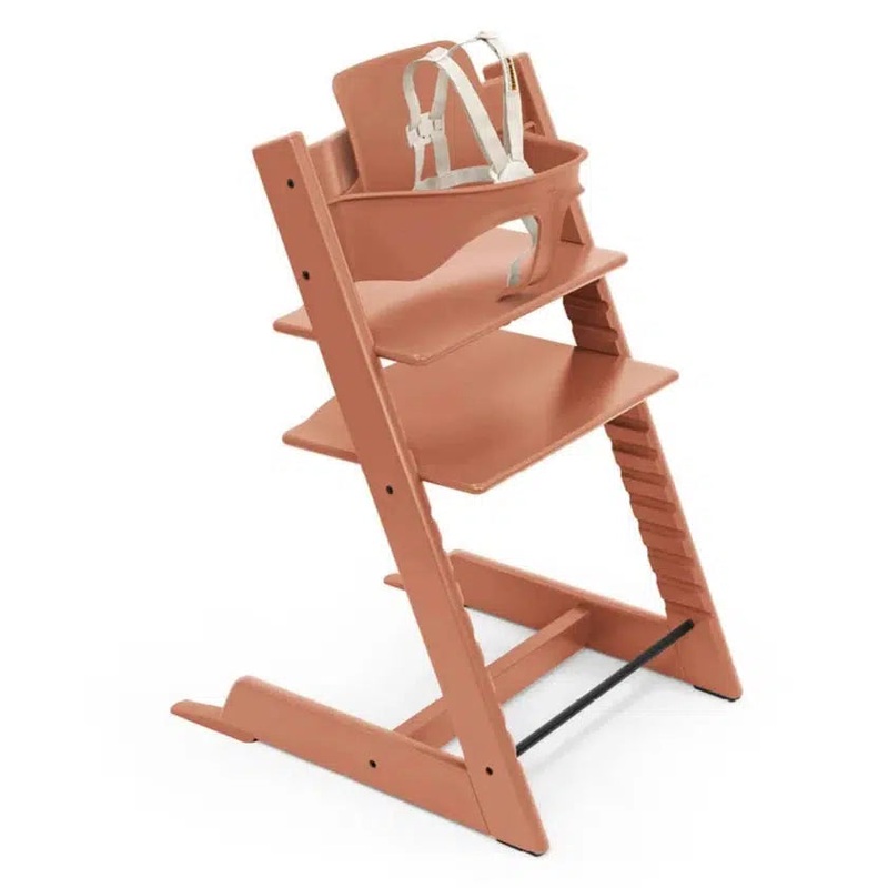 Stokke – Tripp Trapp Chair + Baby Set Bundle – Terracotta