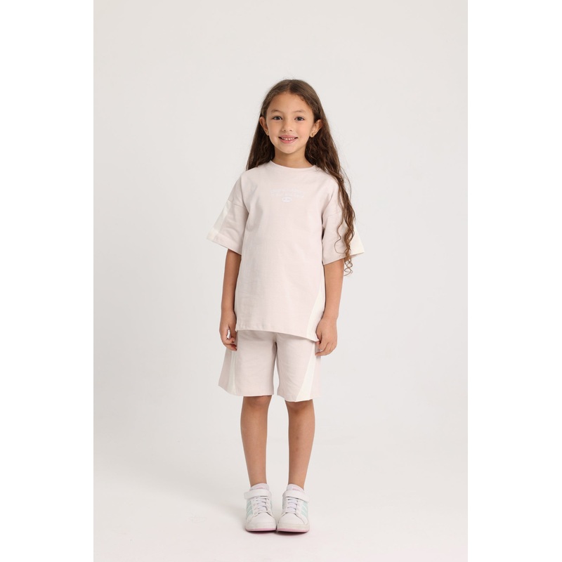 Unisex Kids Cotton Outfit Set  Beige