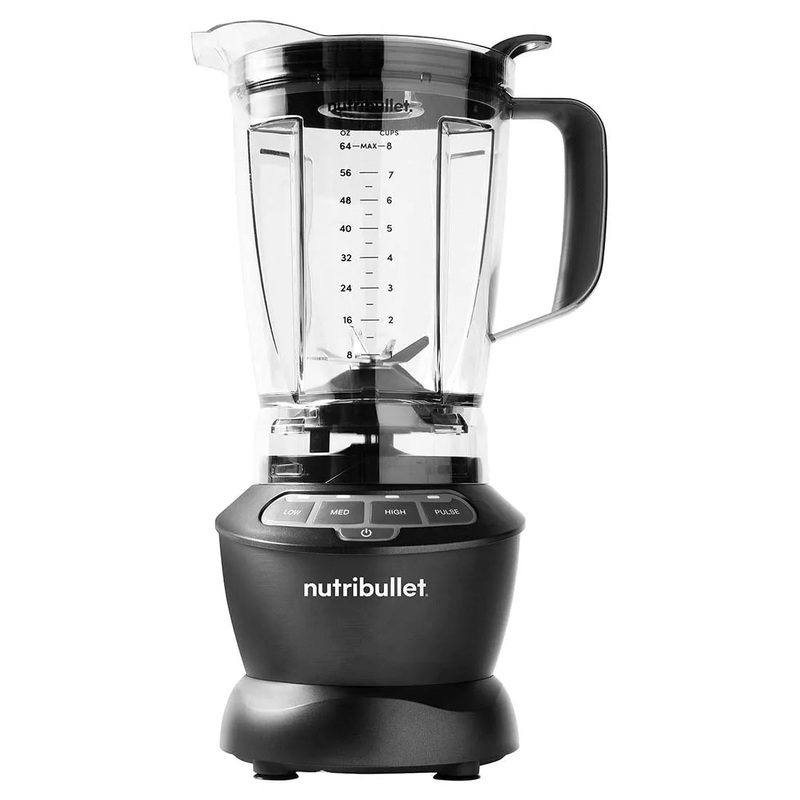 1200 Watts: Countertop Smoothie Blender, 64oz Capacity, 3 Speeds, Stainless Steel Blades – Dark Gray
