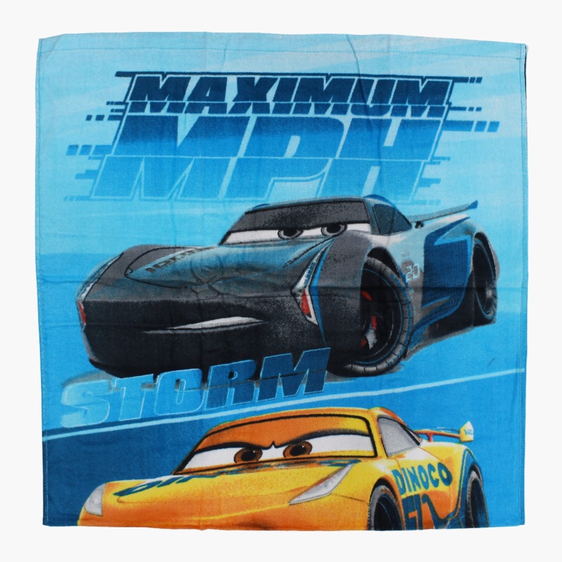 Boys Plush Towel  Blue with Cars Print (60120 cm)
