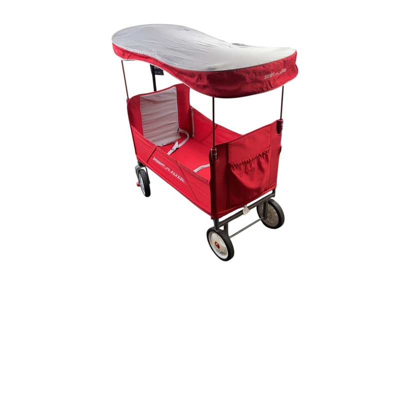 Radio Flyer 3-in-1 EZ Fold Wagon, Red, with Canopy