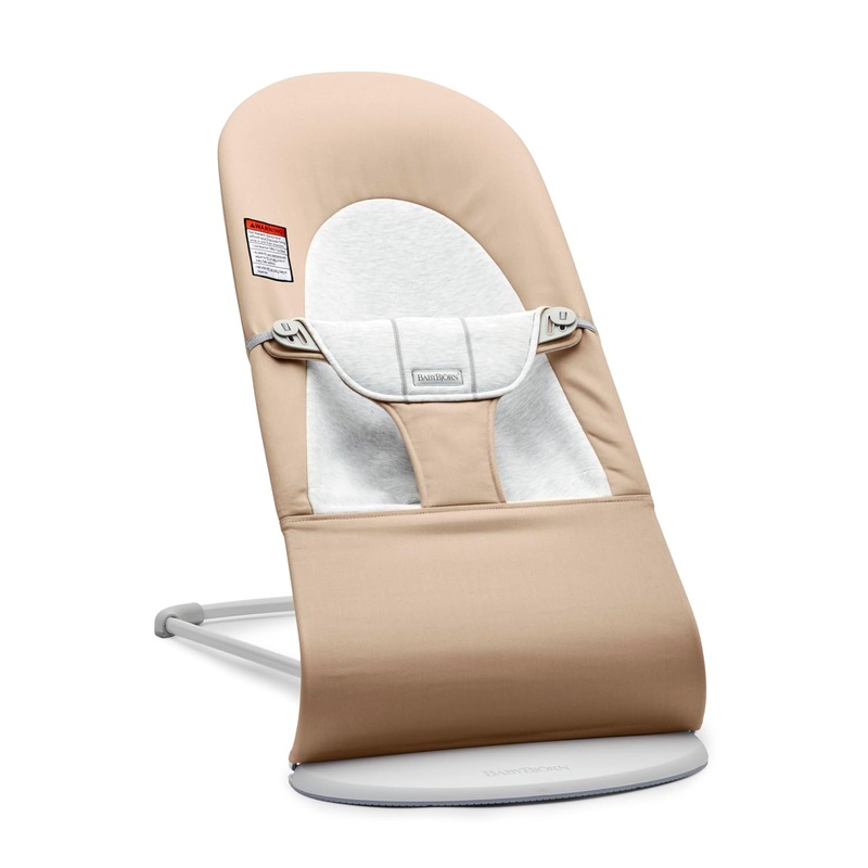 BabyBjorn Bouncer Balance, Khaki/Beige, Light Gray Frame