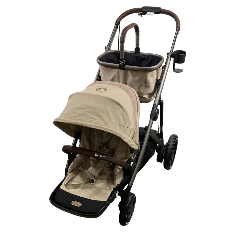 Cybex e-Gazelle S Stroller, 2024, Almond Beige, Black