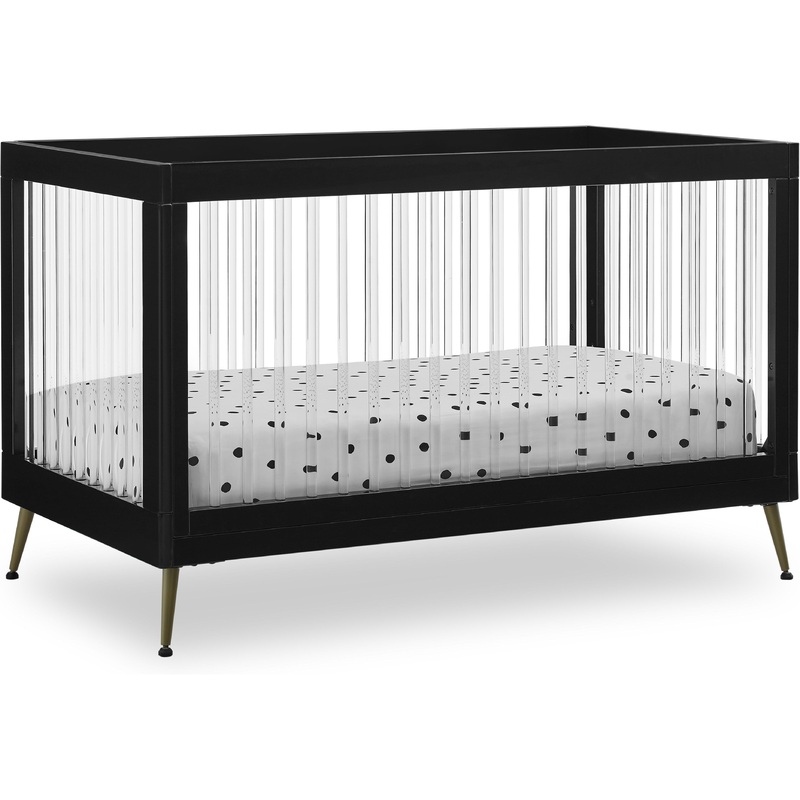 Delta Children Sloane 4-in-1 Acrylic Convertible Crib + Conversion Rails