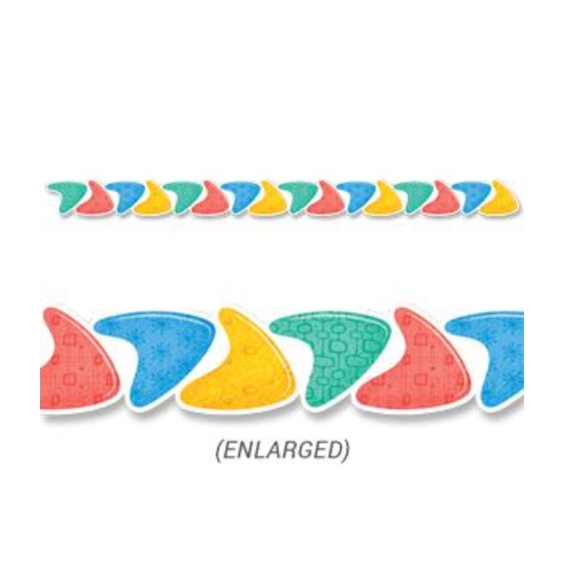 Mid-Century Mod Retro Patterns Border