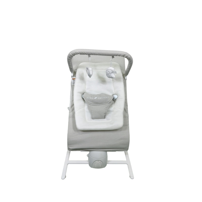 Baby Delight Alpine Wave Deluxe Bouncer With Motion, Driftwood Grey