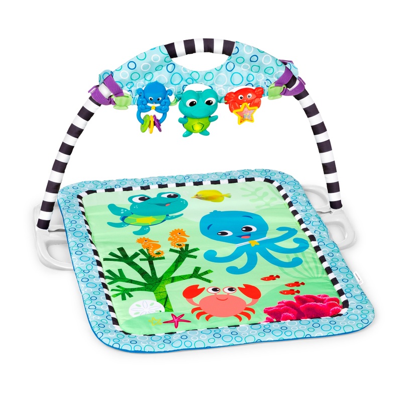 Baby Einstein Neptune’s Discovery Reef Baby Tummy Time Activity Gym Toy Bar
