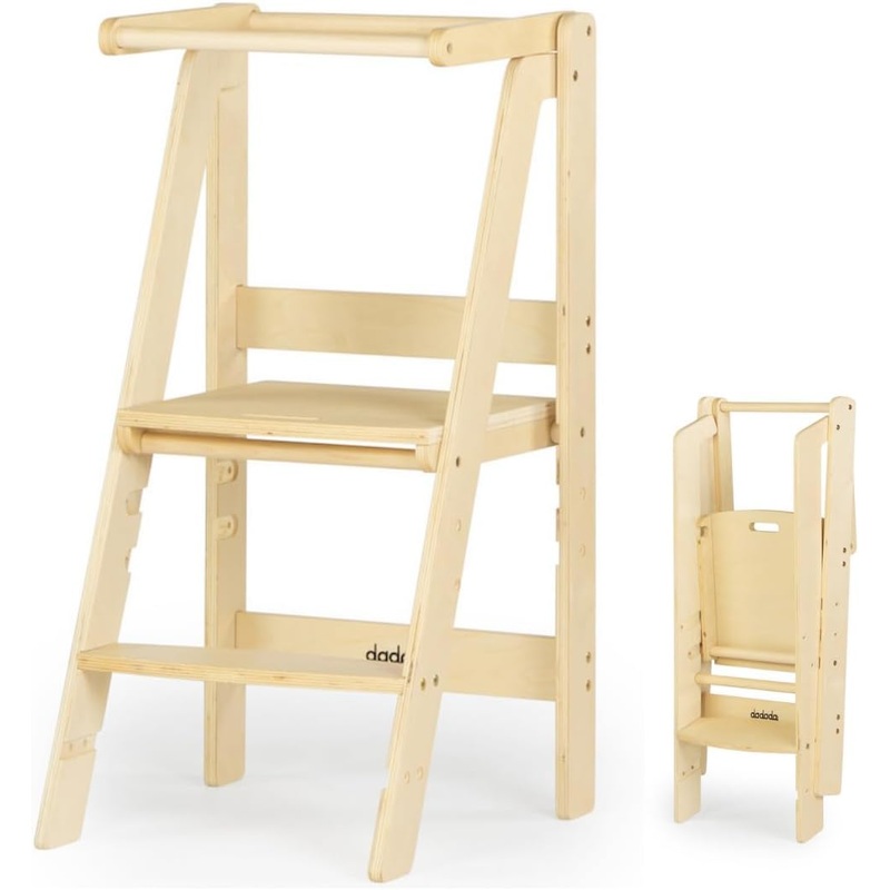 Dadada Folding Toddler Tower, Natural