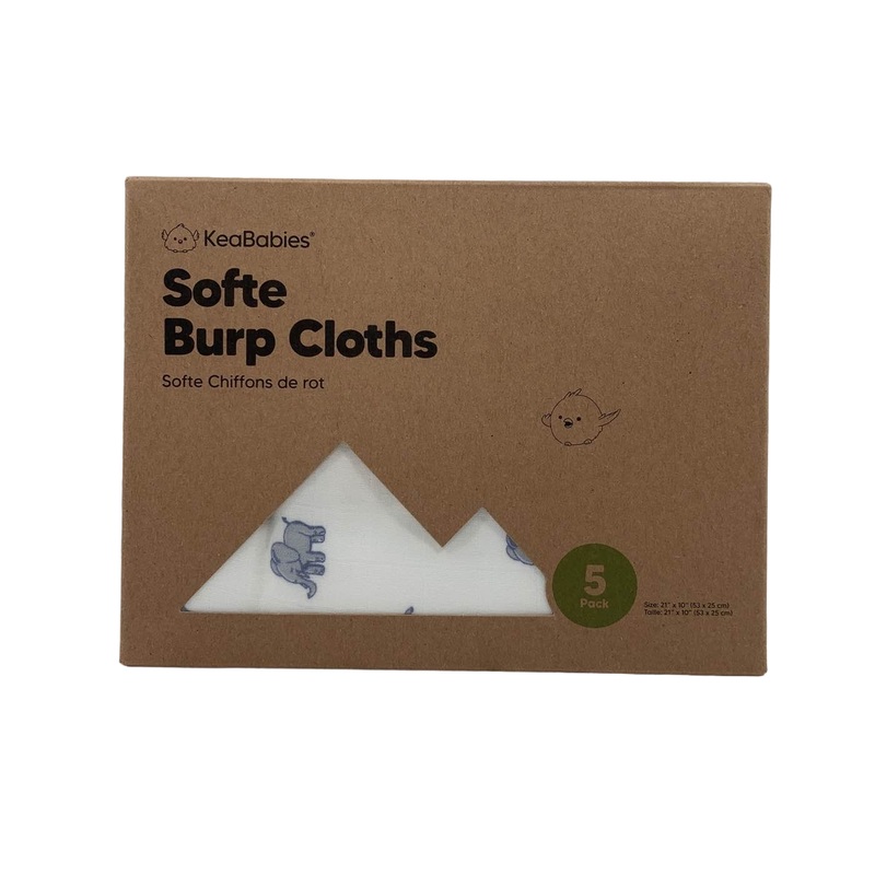 KeaBabies Softe Burp Cloths, The Wild