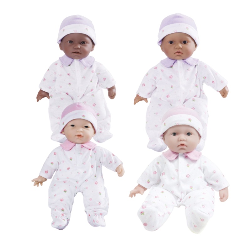 11″ La Baby Soft Baby Doll, Set of 4 (Mixed)