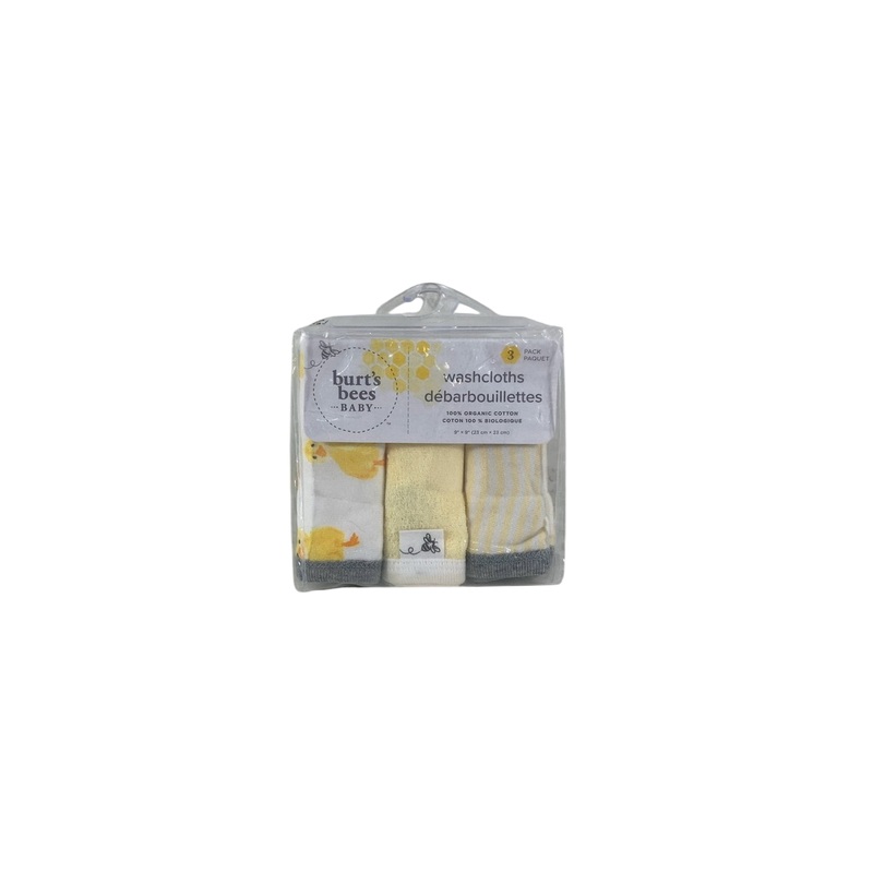 Burt’s Bees Baby Washcloths 3 Pack, Little Ducks