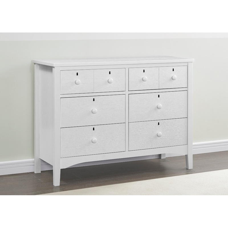 Farmhouse 6 Drawer Dresser with Interlocking Drawers