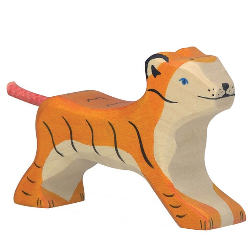 Holztiger Wooden Animal Small Running Tiger