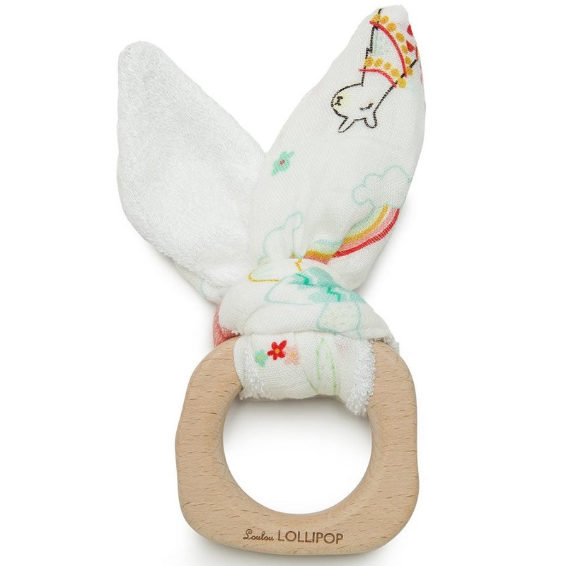 Loulou Lollipop Bunny Ear Teether – Llama