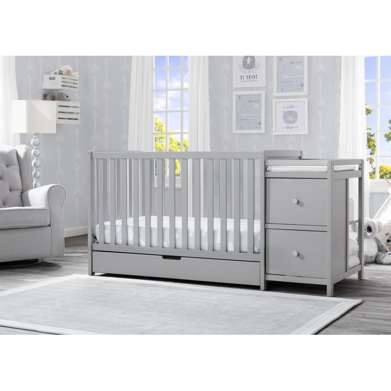Luna Convertible Crib N Changer with Under Drawer