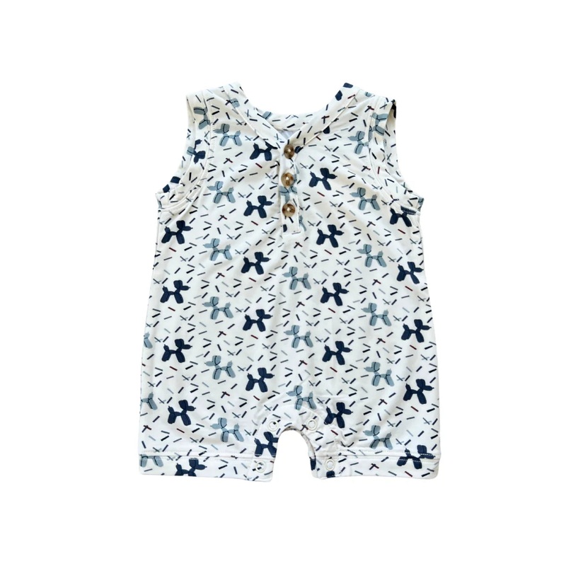 Babysprouts Boy’s Sleeveless Romper | Balloon Dogs