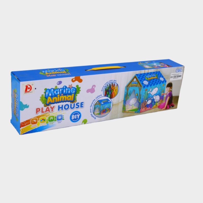 Marine Animal Kids Coloring Play Tent  Fun & Cozy Playtime Space