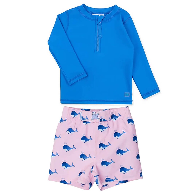 Zipper Rash Guard Sonic and Whale Set