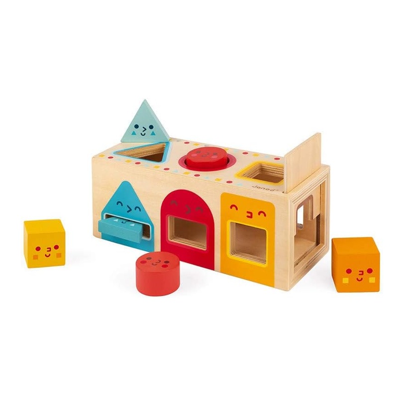 Janod Geometric Shapes 6 pc Wooden Sorting Box
