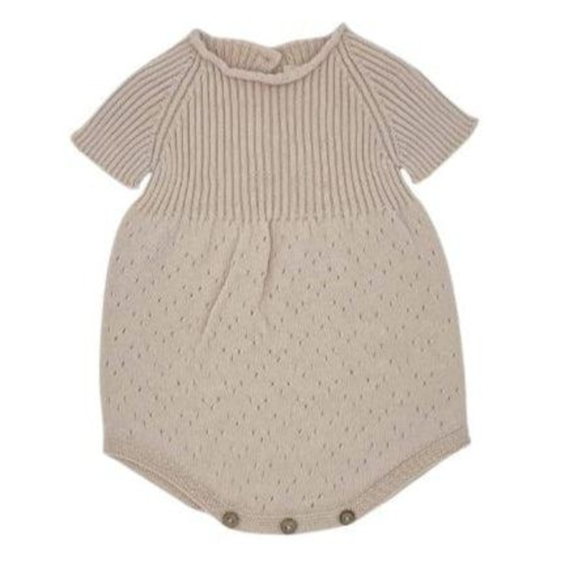 Li + Me – Knit Bubble Romper – Light Pink
