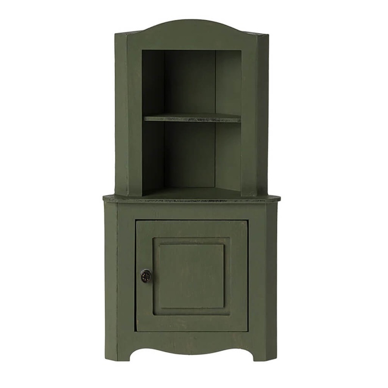Miniature Corner Cabinet Toy Dark Green