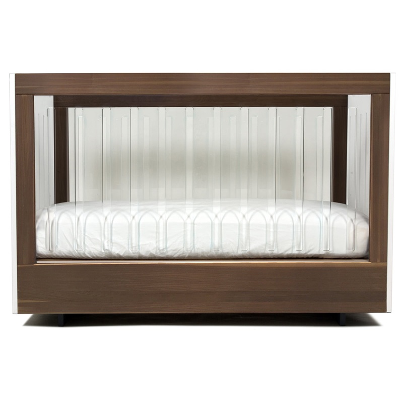 Spot On Square Roh Crib – White/Walnut – 2 Sides Acrylic