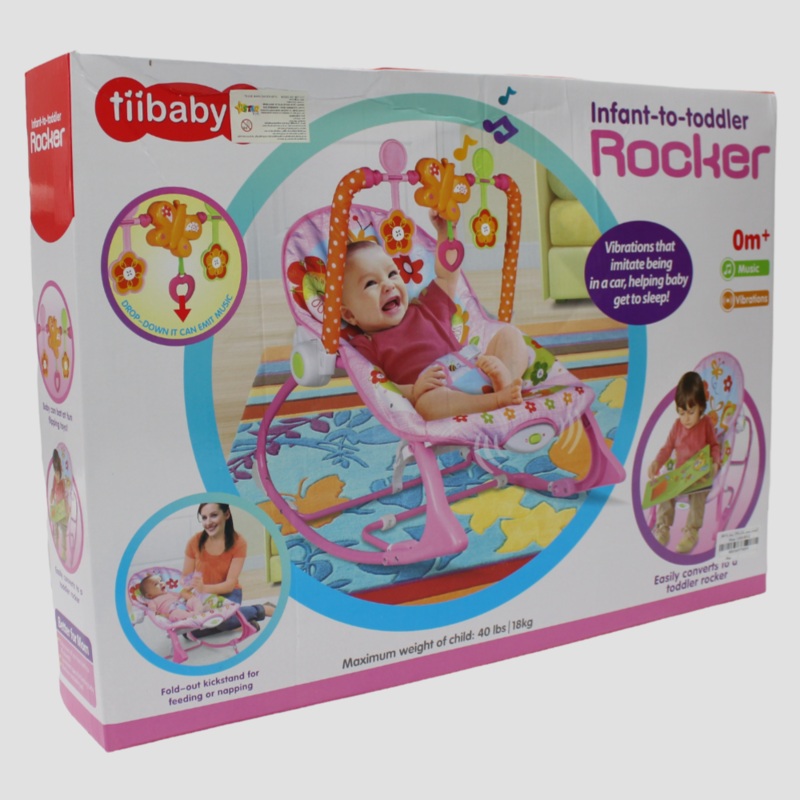 Tiibaby Pink Baby Music Rocking Chair