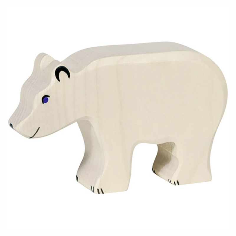 Holztiger Wooden Animal Polar Bear Feeding