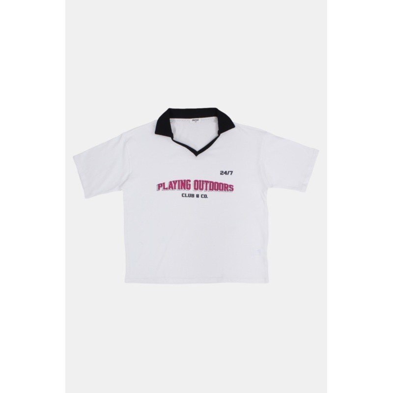 Unisex White “PLAYING OUTDOORS” T-Shirt