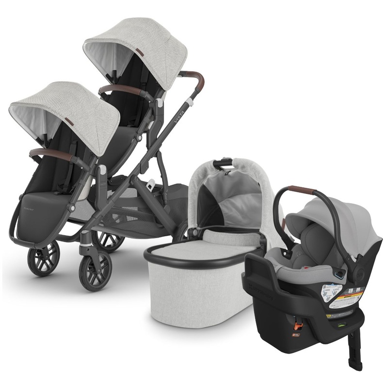 UPPAbaby VISTA V2 Double Stroller + Aria Travel System Bundle with Rumble Seat V2+ – Anthony