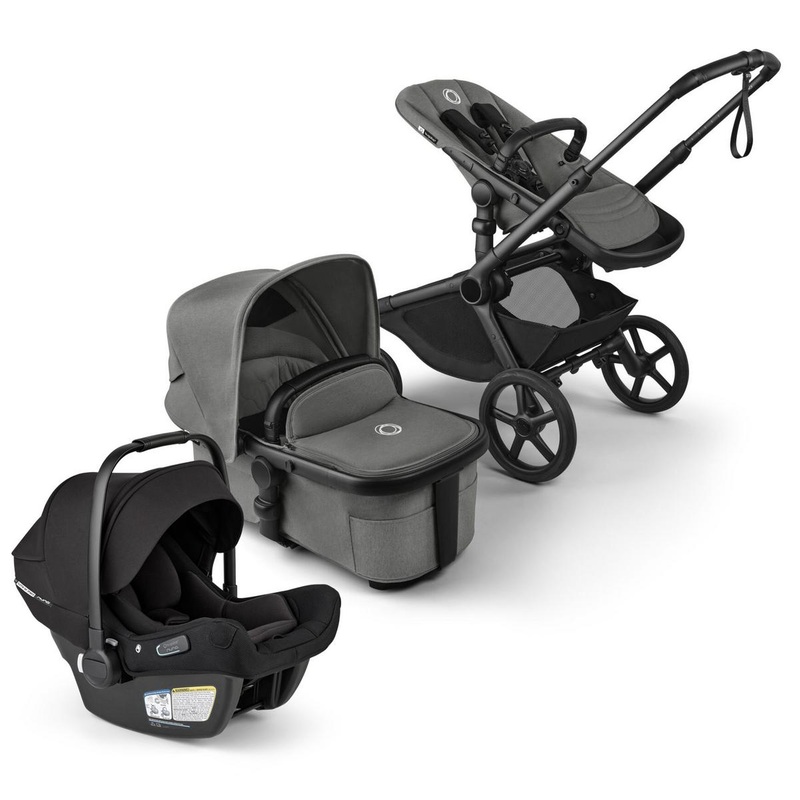 Bugaboo Kangaroo Complete + Turtle Air Shield By Nuna Travel System Bundle – Black / Moon Grey / Moon Grey