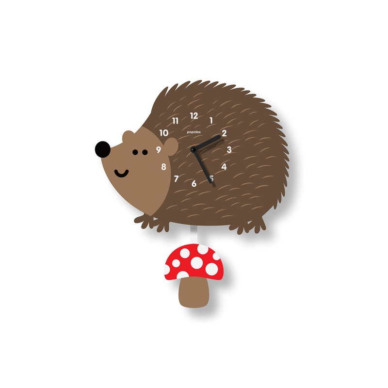Popclox Hedgehog Pendulum Clock – Wood
