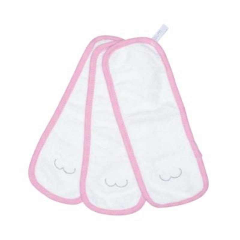 Bamboo Bum Cloths – White/Pink – 3pk