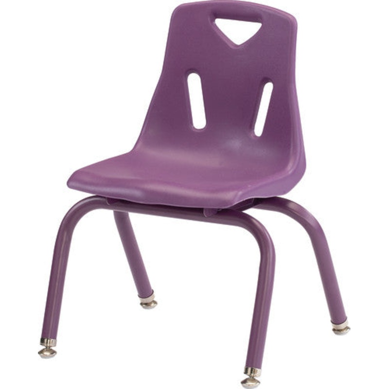Berries Stacking Chair with Powder-Coated Legs – 10″ Ht – Purple
