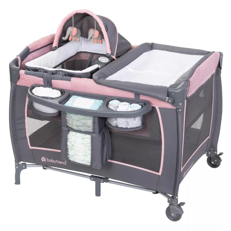 Lil Snooze Deluxe III Nursery Center Playard – Cozy Pink (See Description)