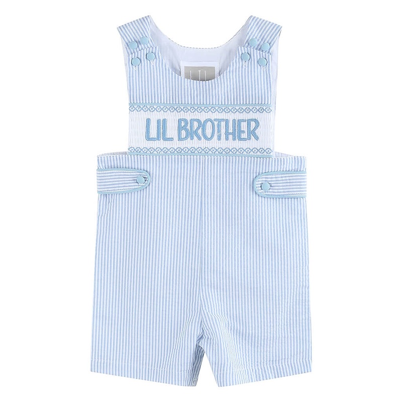 Seersucker Lil Brother Smocked Jon Jons