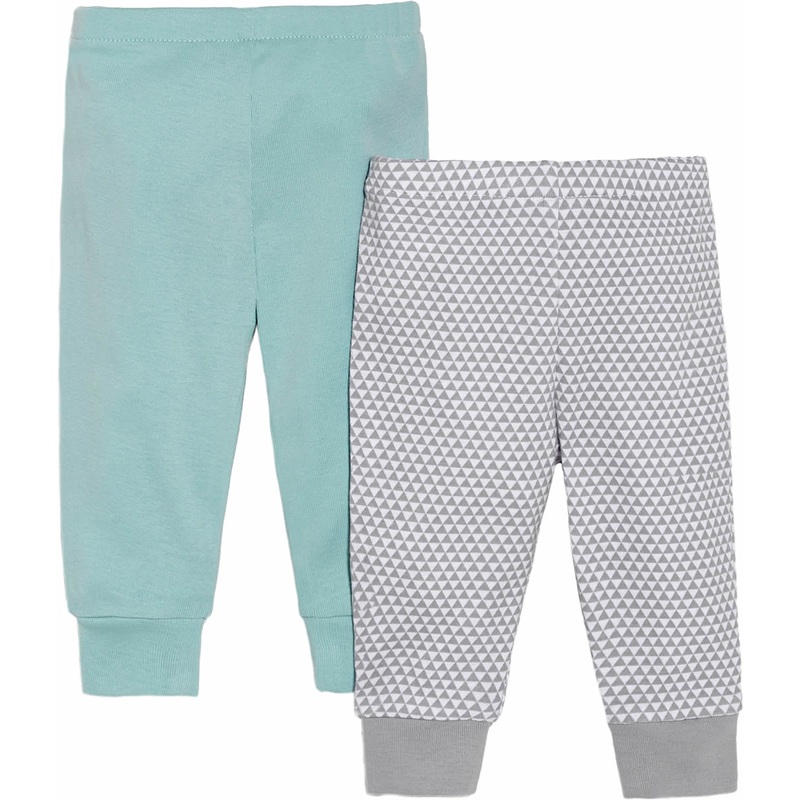 Skip Hop Petite Triangles Baby Pants, 2-Pack – Blue (9 Months)