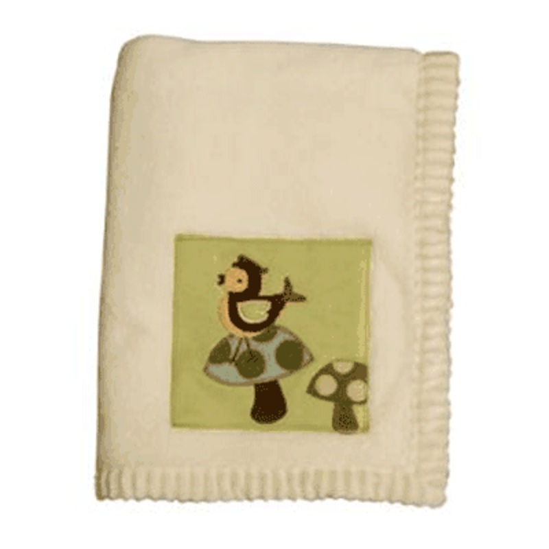 Lambs & Ivy Enchanted Forest Plush Blanket with Applique