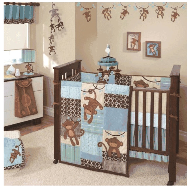 Lambs & Ivy Giggles 5 Piece Crib Bedding Set
