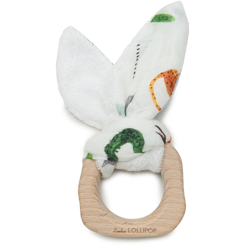 Loulou Lollipop Bunny Ear Teether – Safari