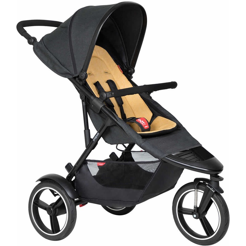 Phil & Teds Dash Stroller & Liner – Black/Butterscotch
