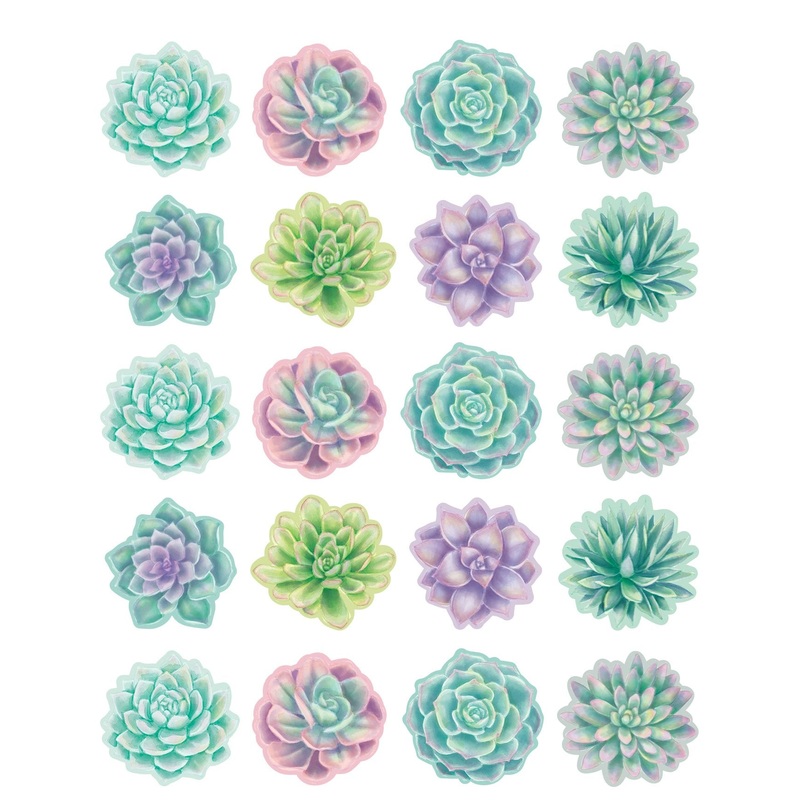Rustic Bloom Succulents Stickers(C)